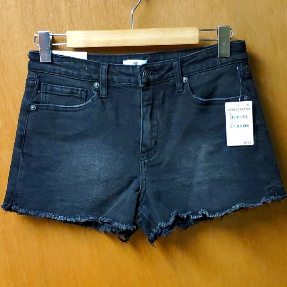 Bp black denim distressed shorts, size 29, NWT